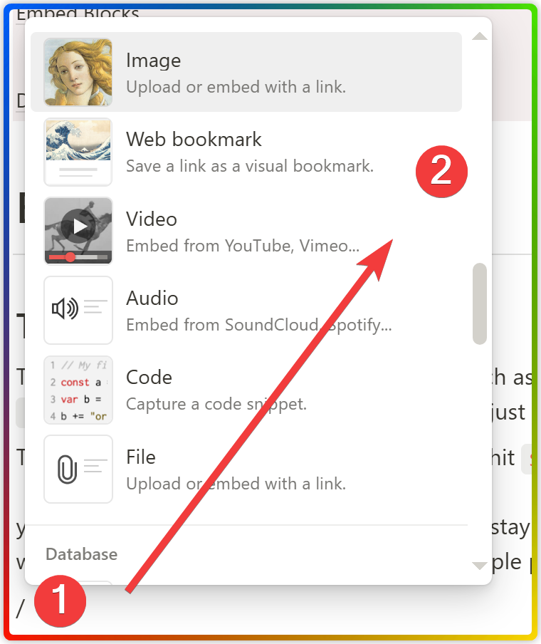 Deep Dive into Notion Blocks 5 How to add a block in Notion way one
