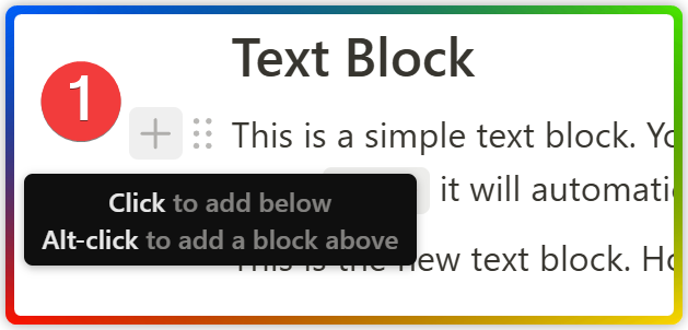Deep Dive into Notion Blocks 9 How to add a block in Notion way three