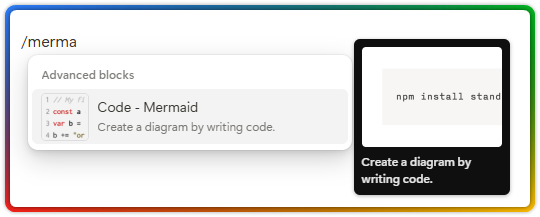 Deep Dive into Notion Blocks 101 Notion Advanced Blocks code mermaid