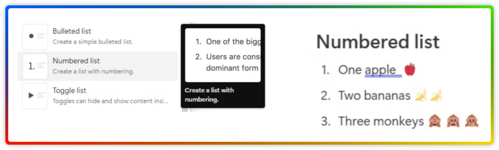 Deep Dive into Notion Blocks 38 Notion Basic Block Numbered List