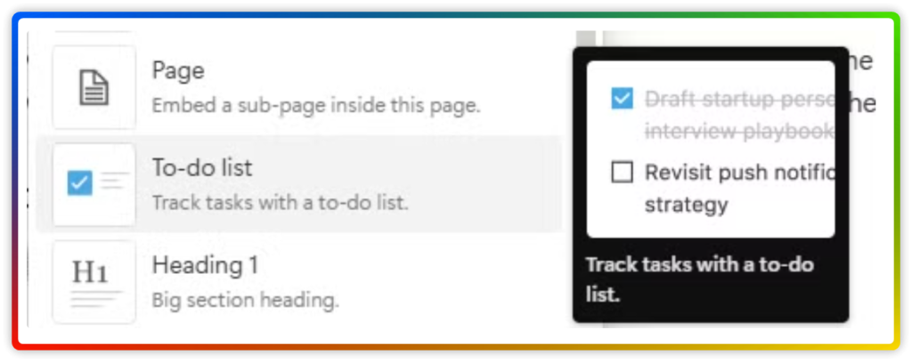 Deep Dive into Notion Blocks 30 Notion Basic Block To do list