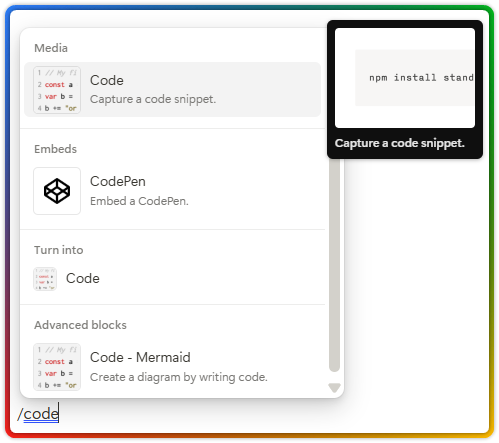 Deep Dive into Notion Blocks 56 Notion Blocks Media Code