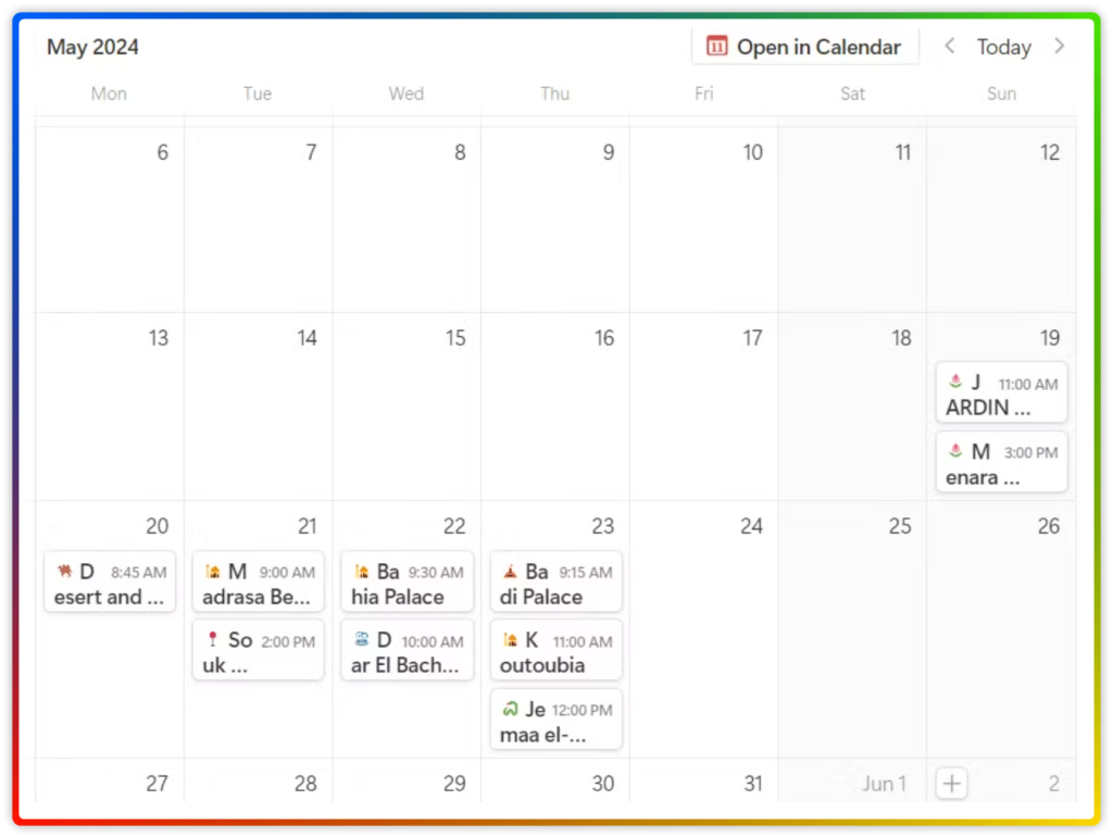 Deep Dive into Notion Blocks 18 Notion Database Calendar view