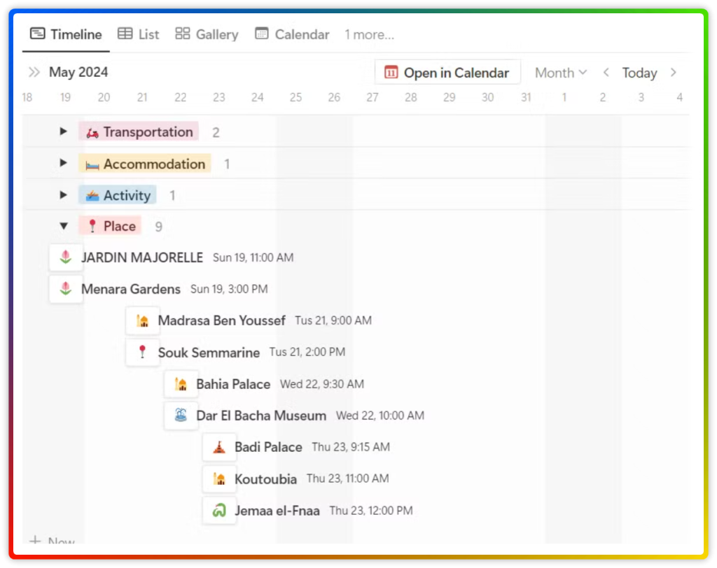 Deep Dive into Notion Blocks 20 Notion Database Timeline view