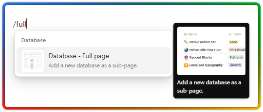 Deep Dive into Notion Blocks 83 Notion Database full page