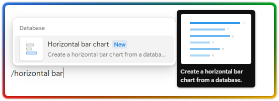 Deep Dive into Notion Blocks 75 Notion Database horizontal bar chart