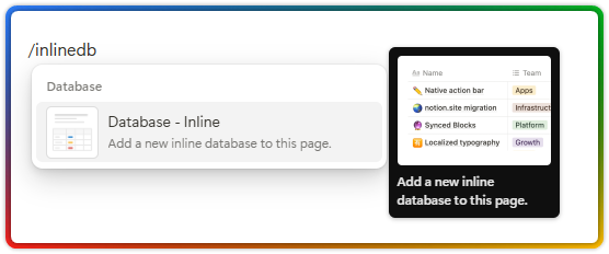 Deep Dive into Notion Blocks 81 Notion Database inline