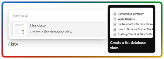 Deep Dive into Notion Blocks 67 Notion Database list view 1