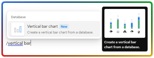 Deep Dive into Notion Blocks 73 Notion Database vertical bar chart