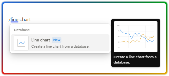 Deep Dive into Notion Blocks 77 Notion Database vertical line chart