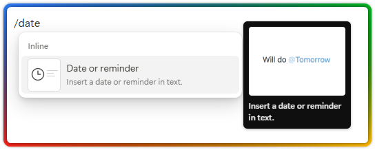 Deep Dive into Notion Blocks 111 Notion inline block date reminder