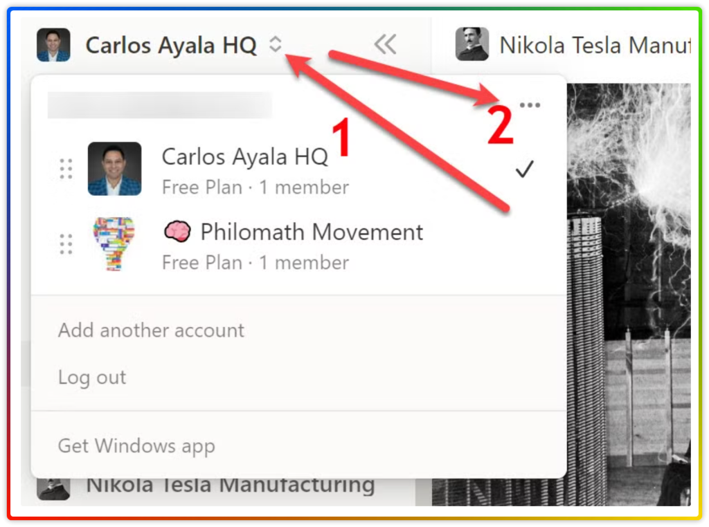 How to Navigate Notion 2 Notion workspaces