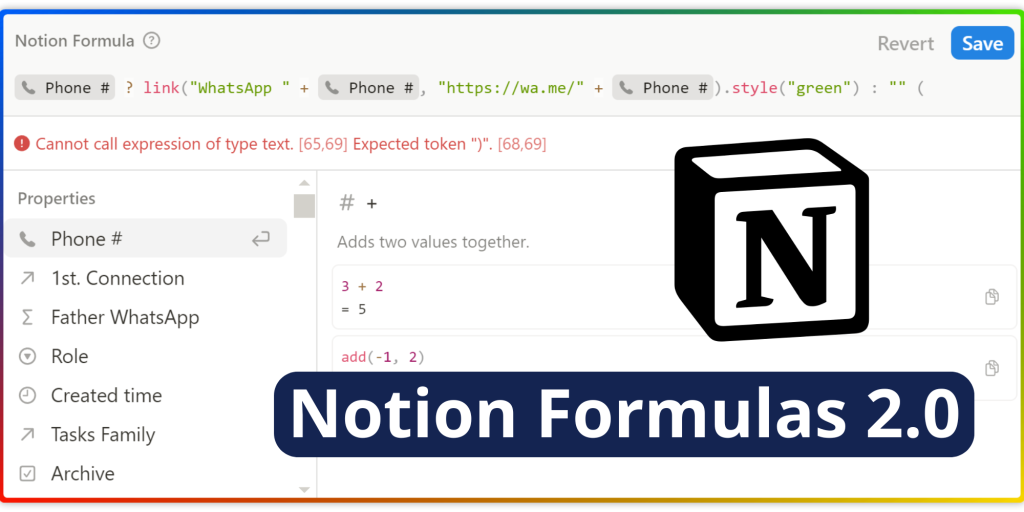 Notion Formulas 2.0