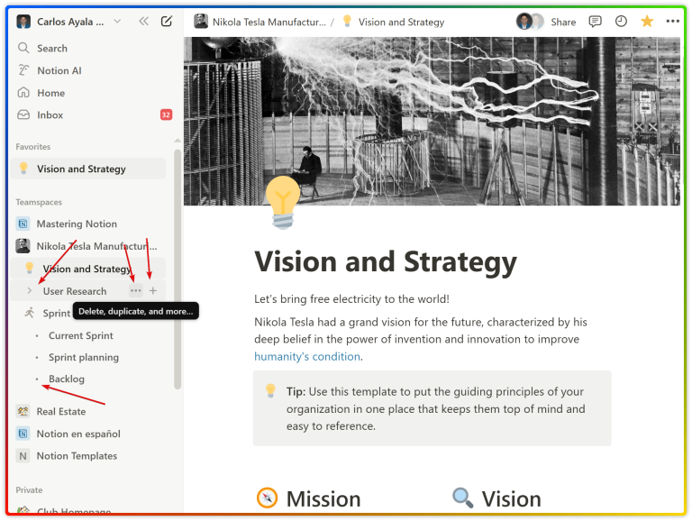 How to Navigate Notion 13 Notion sidebar 2025