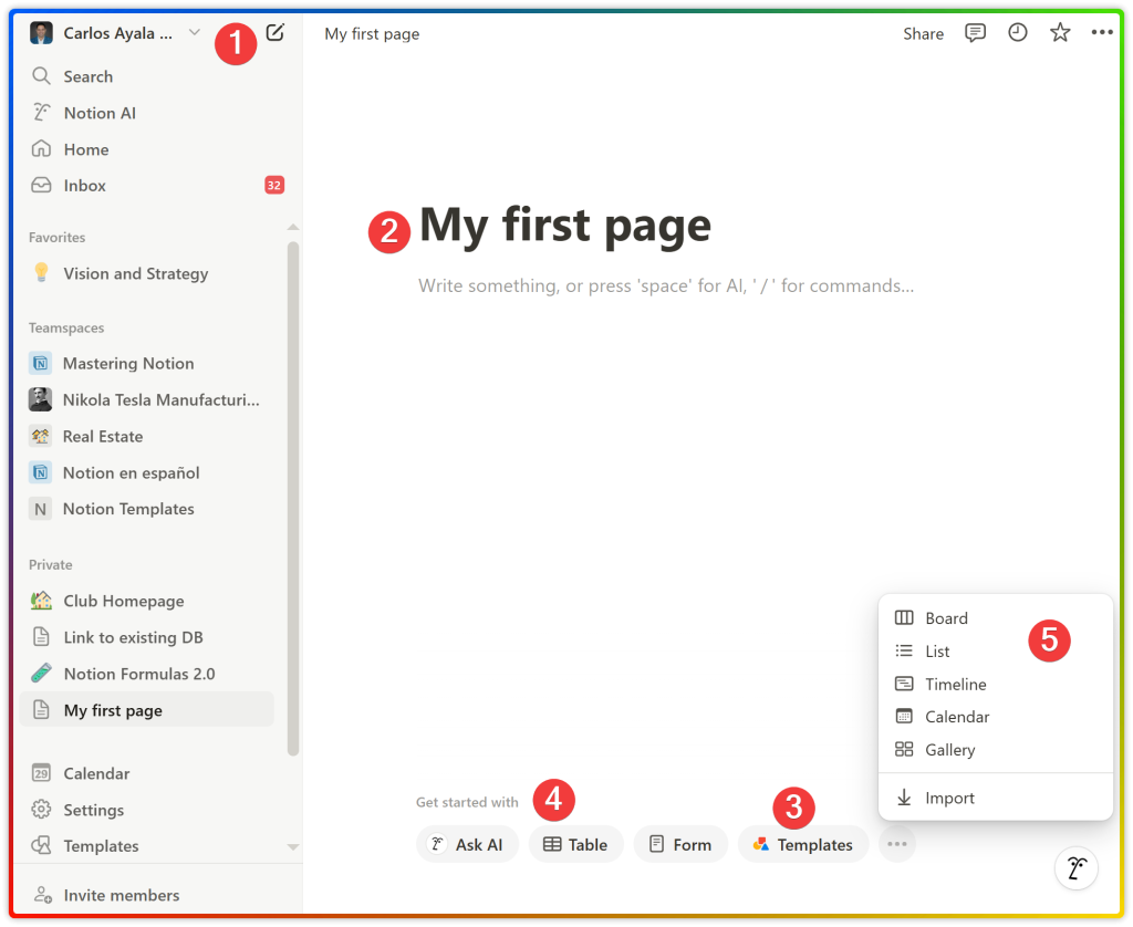 How to Navigate Notion 4 create a new page in notion 2025